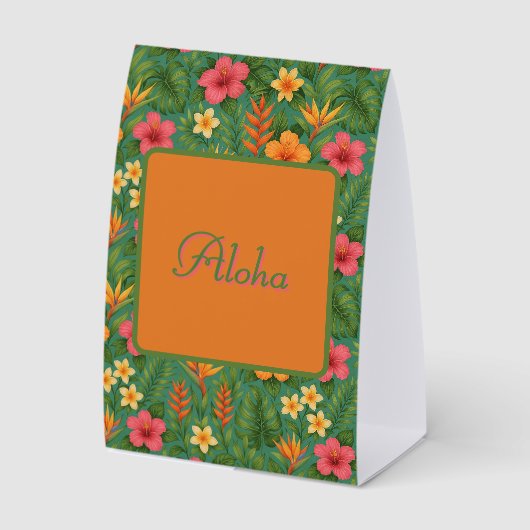Plaque De Table Tropical/Hawaii patterned floral (Recto)