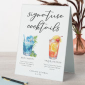 Plaque De Table Tropical Island Mariage Signature Cocktails Menu (En SItu (Tableau))