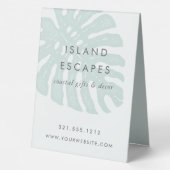 Plaque De Table Tropical Monstera Leaf Business (Verso)