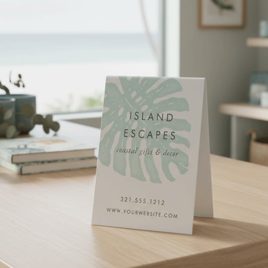 Plaque De Table Tropical Monstera Leaf Business