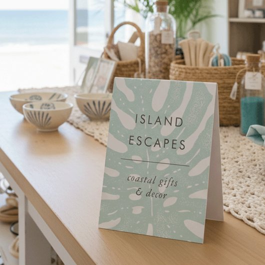 Plaque De Table Tropical Monstera Leaf Business