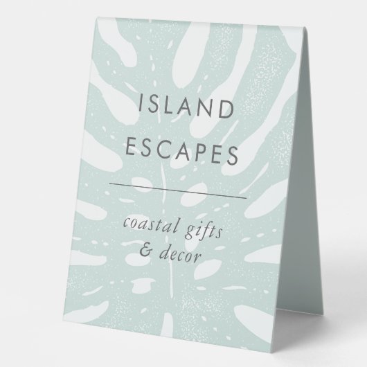 Plaque De Table Tropical Monstera Leaf Business (Recto)