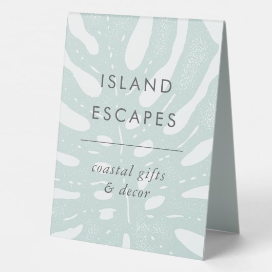 Plaque De Table Tropical Monstera Leaf Business (Verso)