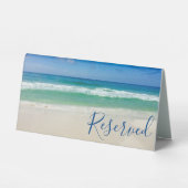 Plaque De Table Tropical Ocean Waves Photo Beach Mariage réservé (Recto)