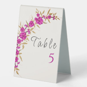 Plaque De Table Trumpet sauvage violet Vin Fleur Jardin Mariage
