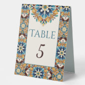 Plaque De Table Turquoise Bleu vintage talavera mariage (Recto)