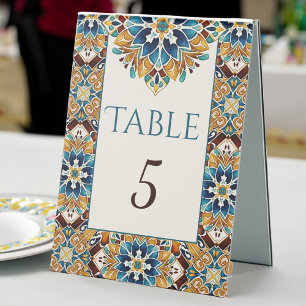 Plaque De Table Turquoise Bleu vintage talavera mariage