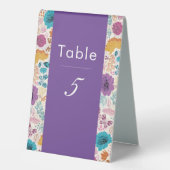 Plaque De Table Turquoise Purple Jaune Fleurs de prairie de printe (Recto)