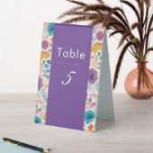 Plaque De Table Turquoise Purple Jaune Fleurs de prairie de printe (En SItu (Tableau))
