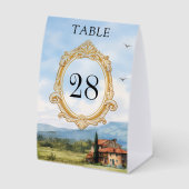 Plaque De Table Tuscany Countryside Wedding Table Number (Recto)