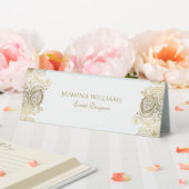 Plaque De Table Typographie D'Or Personnalisée encadrée Par Gold P (In SItu (Mariage))