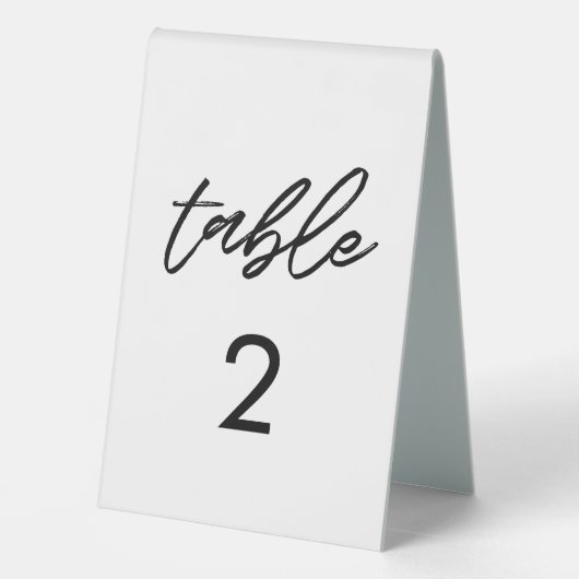 Plaque De Table Typographie moderne (Verso)