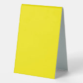 Plaque De Table un fond jaune avec une bordure noire (Verso)