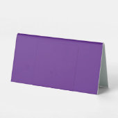 Plaque De Table un fond violet avec une bordure blanche (Verso)