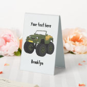 Plaque De Table Un Green Monster truck (In SItu (Mariage))