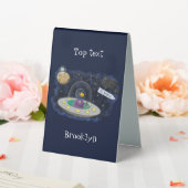 Plaque De Table Un joli poisson heureux dans l'espace dessin animé (In SItu (Mariage))