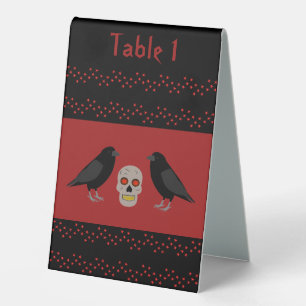 Plaque De Table Un manque de générosité de Ravens Halloween Party