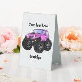 Plaque De Table Un Pink Monster Cartoon (In SItu (Mariage))