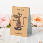 Plaque De Table Un rat brun mignon pouce vers le haut dessin animé (In SItu (Mariage))