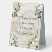 Plaque De Table Une femme en prière (Crème) (Recto)