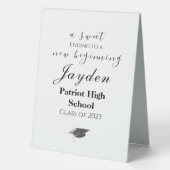 Plaque De Table Une fin douce à un nouveau bonbon de début d'étude (Verso)