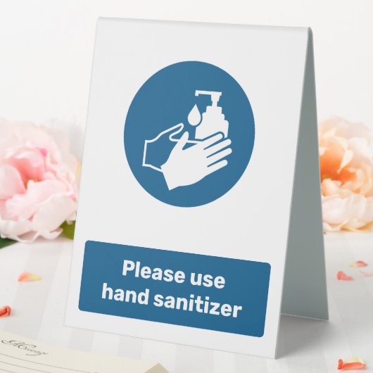 Plaque De Table Utiliser le désinfectant à main (In SItu (Mariage))