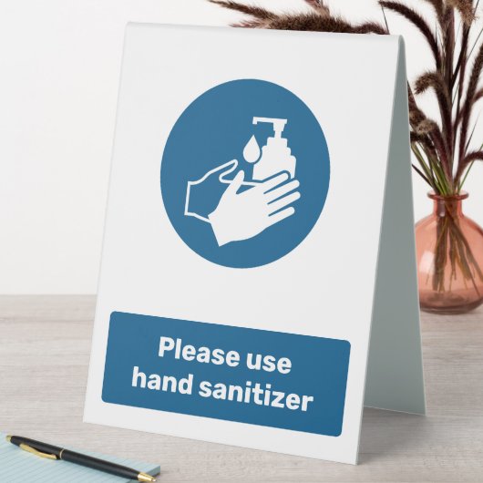 Plaque De Table Utiliser le désinfectant à main (En SItu (Tableau))