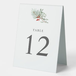 Plaque De Table Vacances hiver Botanique de verdure et baies RSVP