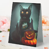 Plaque De Table Vampire Chat et Assistant Citrouille Halloween Sur (In SItu (Mariage))
