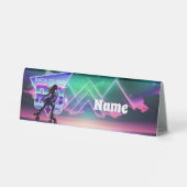 Plaque De Table Vaporwave Roller Skate fête d'anniversaire (Verso)