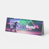 Plaque De Table Vaporwave Roller Skate fête d'anniversaire (Recto)