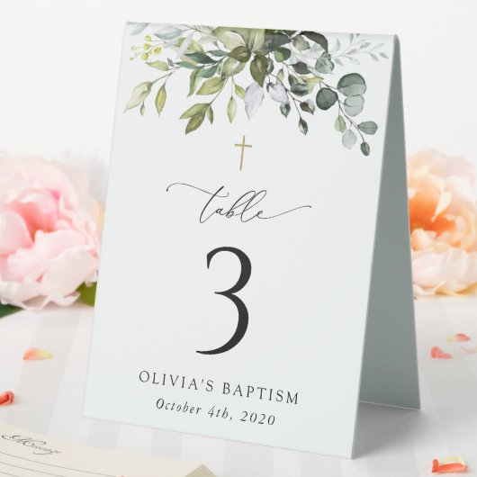 Plaque De Table Végétation, Feuilles d'Eucalyptus, Numéros de Tabl (In SItu (Mariage))