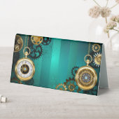 Plaque De Table Veille bijoux Steampunk sur un Arrière - plan vert (En SItu (Tableau))