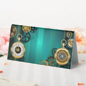 Plaque De Table Veille bijoux Steampunk sur un Arrière - plan vert (In SItu (Mariage))