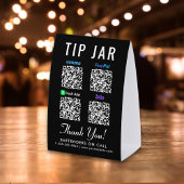 Plaque De Table Venmo CashApp PayPal Zelle QR Pot à pourboire