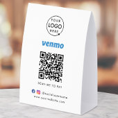 Plaque De Table Venmo Payment Tabletop Sign | QR Code Scan to Pay