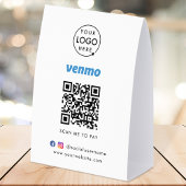 Plaque De Table Venmo Payment Tabletop Sign | QR Code Scan to Pay