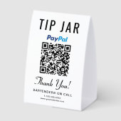 Plaque De Table Venmo PayPal Tip Jar QR Business (Verso)