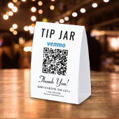 Plaque De Table Venmo Pot à Pourboires QR Entreprise