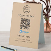 Plaque De Table Venmo professionnel QR Code numérisation pour paye (En SItu (Tableau))