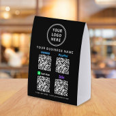 Plaque De Table Venmo Zelle PayPal CashApp QR Codes Business Logo