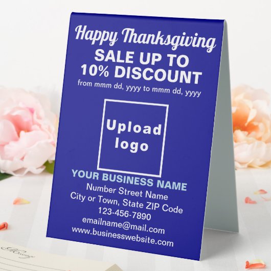 Plaque De Table Vente d'action de grâces d'entreprise sur une tabl (In SItu (Mariage))