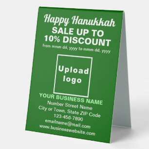 Plaque De Table Vente de Hanukkah d'affaires sur un panneau de tab