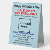 Plaque De Table Vente de la Saint-Valentin Entreprise sur un panne (Recto)