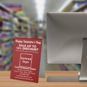 Plaque De Table Vente de Saint-Valentin en entreprise sur le panne