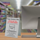 Plaque De Table Vente de Saint-Valentin en entreprise sur panneau 