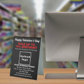 Plaque De Table Vente de Saint-Valentin en entreprise sur panneau 