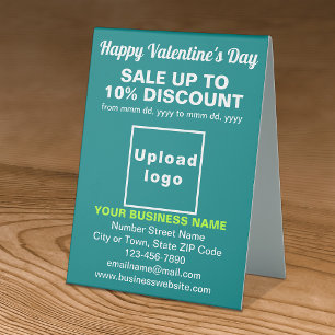 Plaque De Table Vente de Saint-Valentin en entreprise sur panneau 