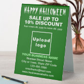 Plaque De Table Vente d'Halloween d'affaires sur panneau vert (En SItu (Tableau))