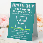 Plaque De Table Vente d'Halloween d'affaires sur panneau vert Turq (In SItu (Mariage))